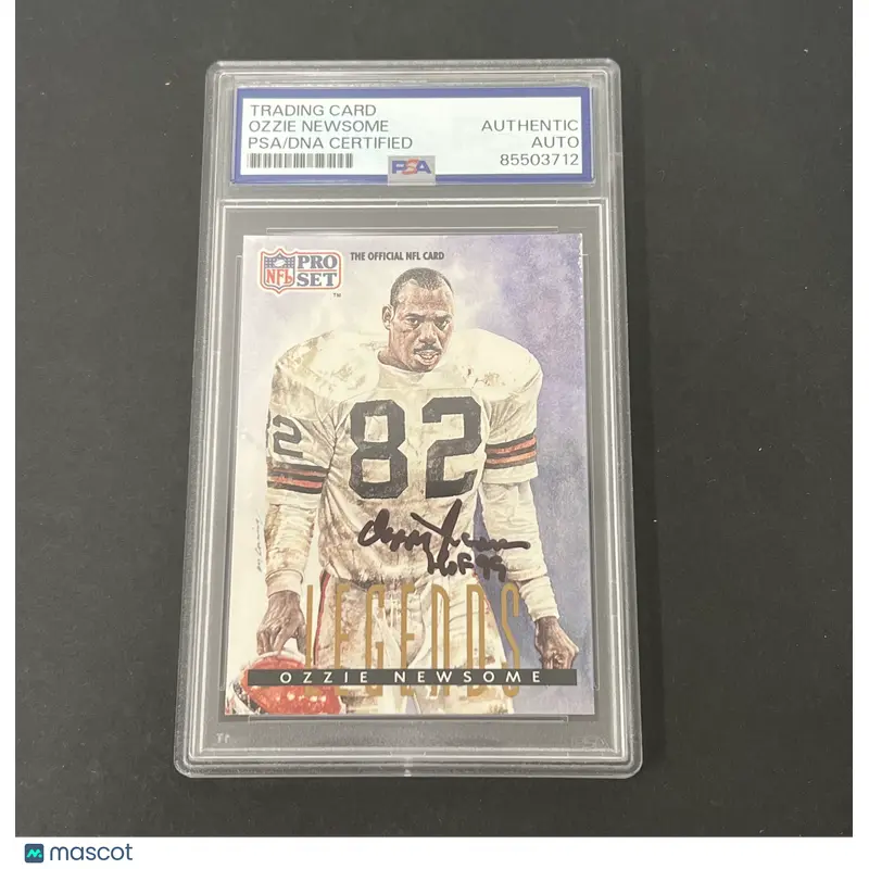 1991 NFL Pro Set #699 Ozzie Newsome Legends signed card PSA