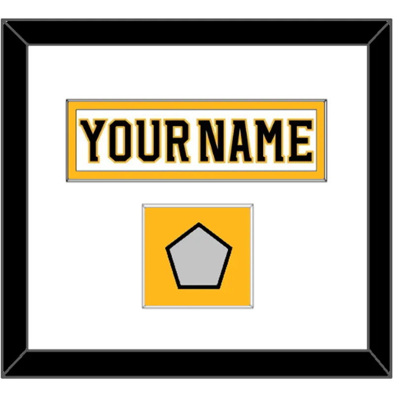 Boston Nameplate & 2011 Stanley Cup Finals Patch - Road White (2007-2017) - Single Mat 1