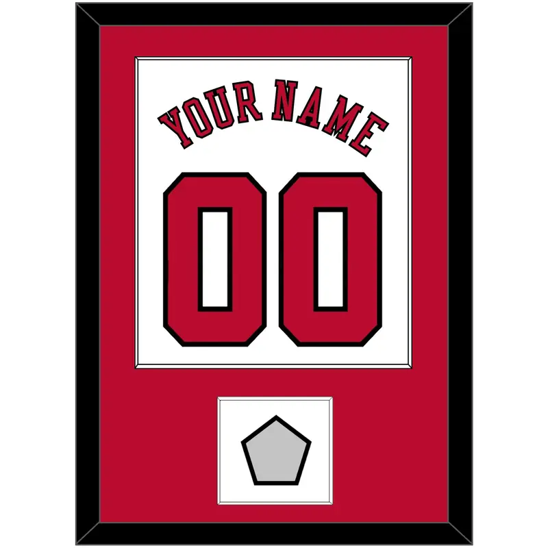 Chicago Name & Number With Finals Patch - Home White (1986-2017) - Single Mat 1