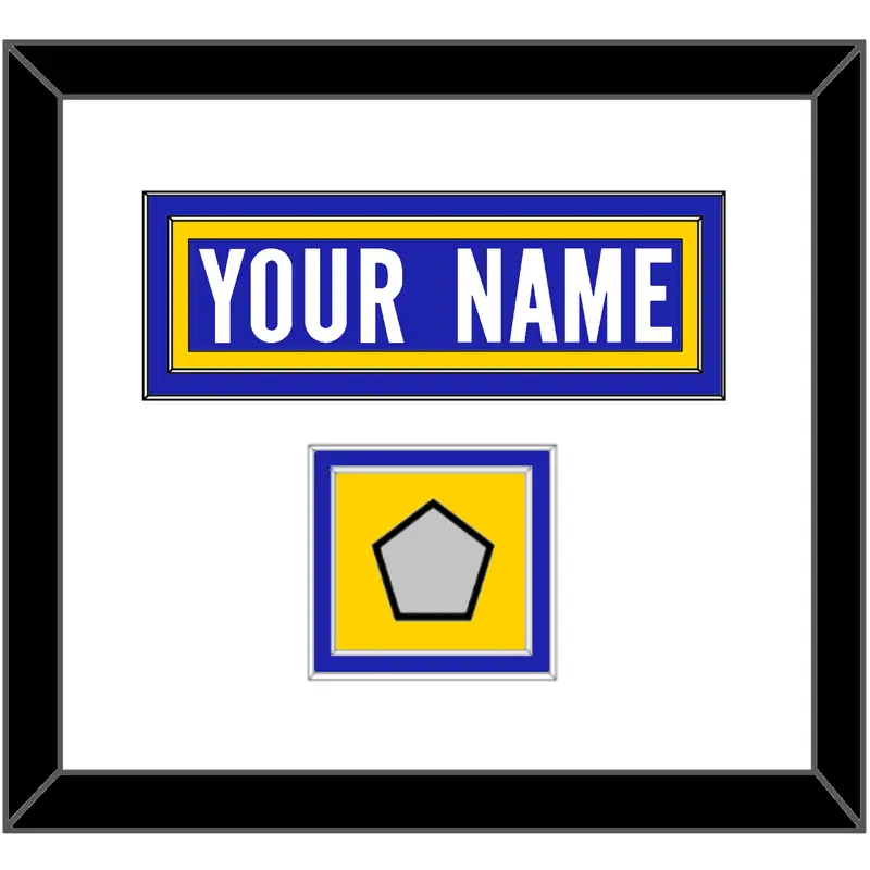 Los Angeles Nameplate & 2X Super Bowl Champions Patch - Home Blue - Double Mat 1