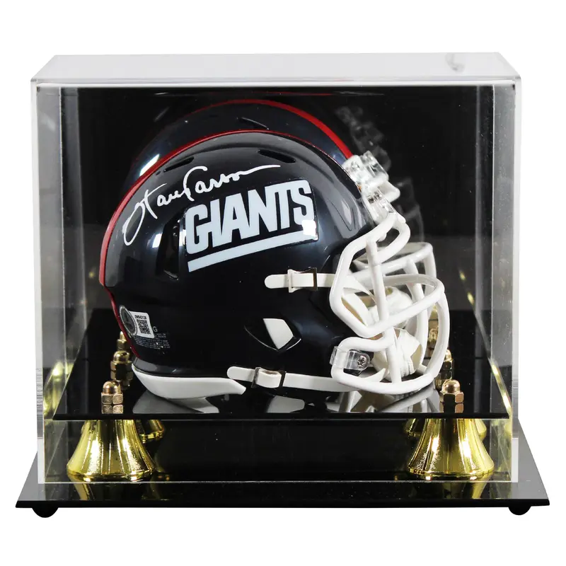 Giants Harry Carson Signed 1981-98 TB Speed Mini Helmet W/ Case BAS Witnessed