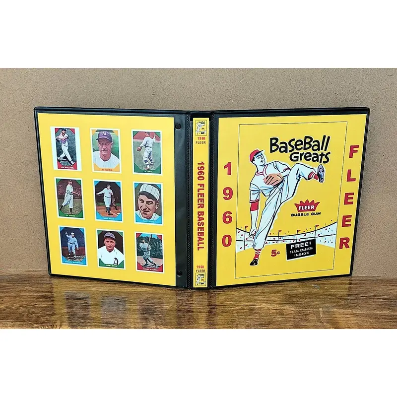1960 Fleer Baseball Cards Custom Made Album Binder Inserts 3 Sizes - 3477