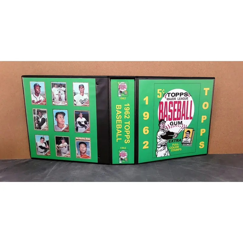 1962 Topps Baseball Cards Custom Made Album Binder 3 Sizes - 3493
