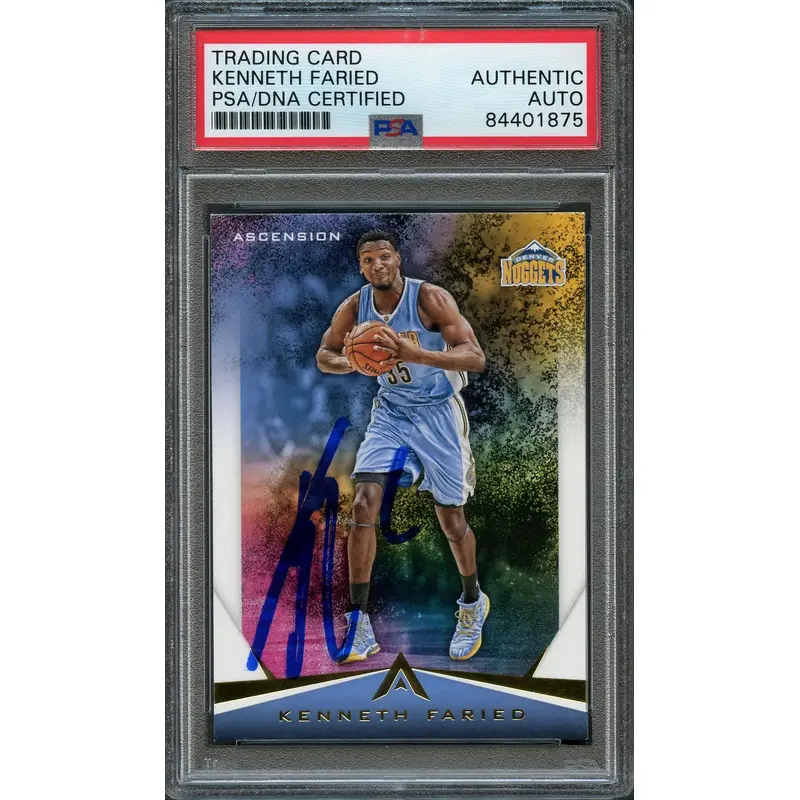 2017-18 Panini Ascension #31 Kenneth Faried Signed AUTO PSA Slabbed Nuggets
