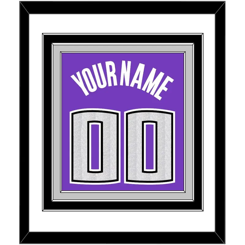 Sacramento Name & Number - Road Purple (2014-2016) - Triple Mat 1