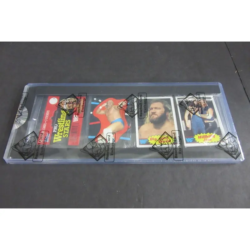 1985 Topps WWF Pro Wrestling Stars Unopened Rack Pack (BBCE) (Hogan Sticker #22 Top) (#2)