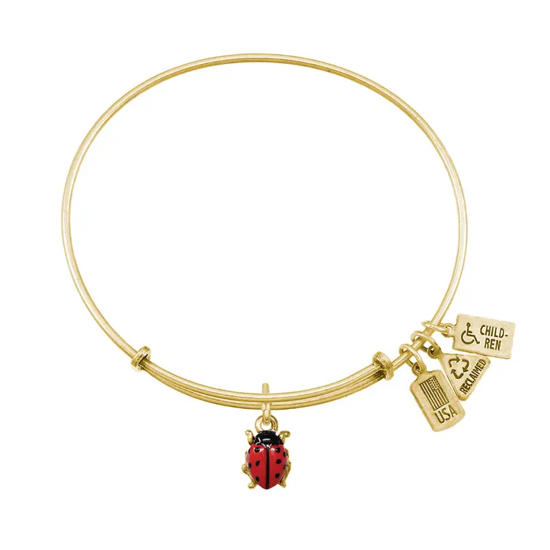 Ladybug (Enamel) Charm Bangle