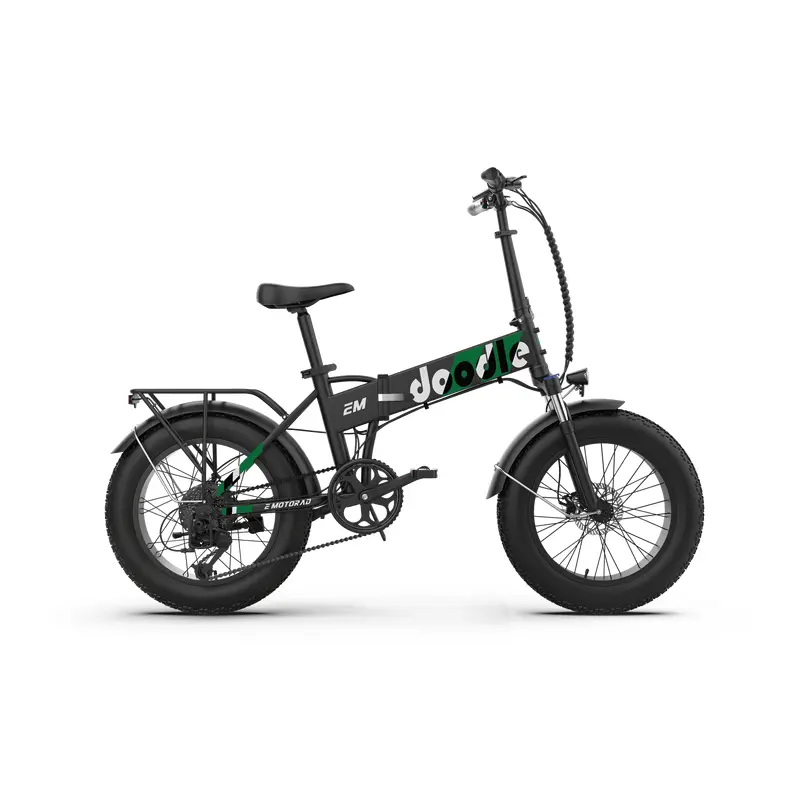Doodle V2 Emerald Black Electric Folding Bike Urban Series EMotorad | KIBI SPORTS