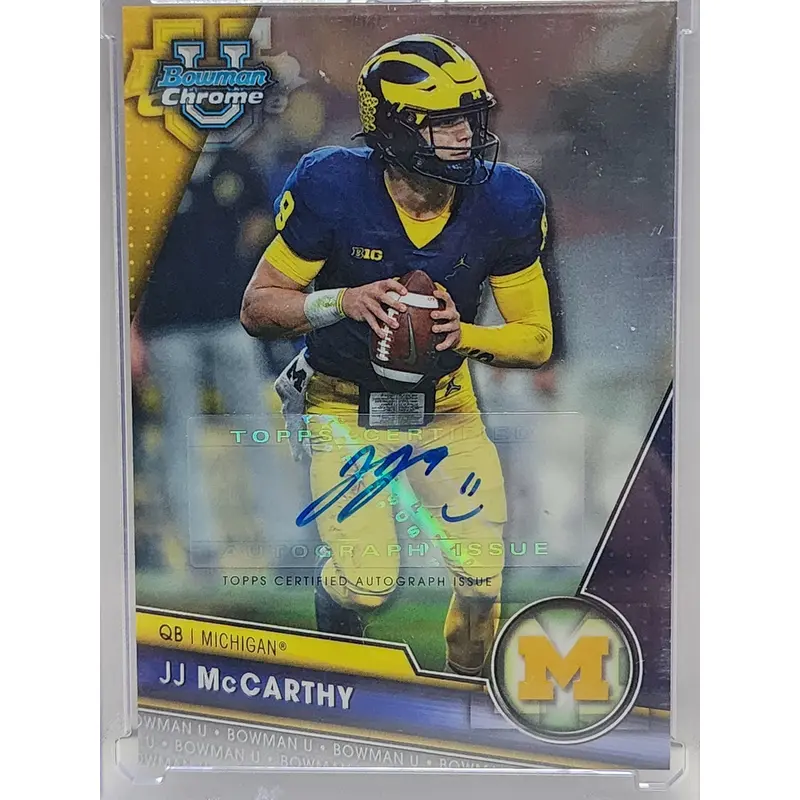 JJ McCarthy 2023 Bowman Chrome U Autograph