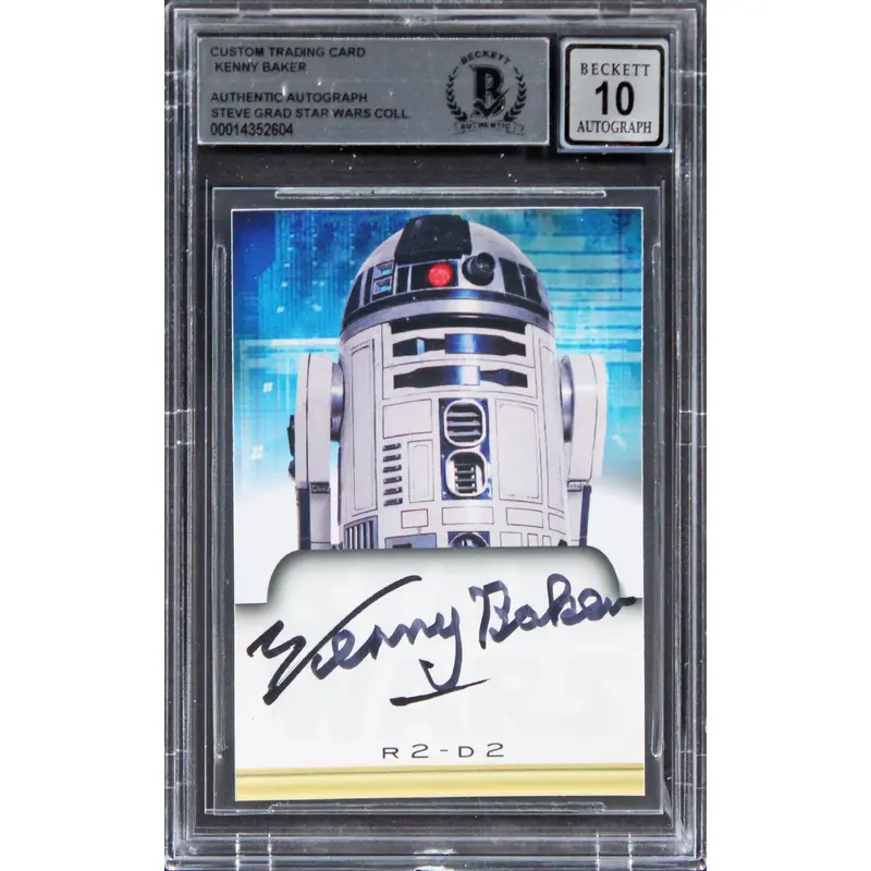 Kenny Baker Star Wars Authentic Signed Custom Trading Card Auto 10! BAS Slab 3