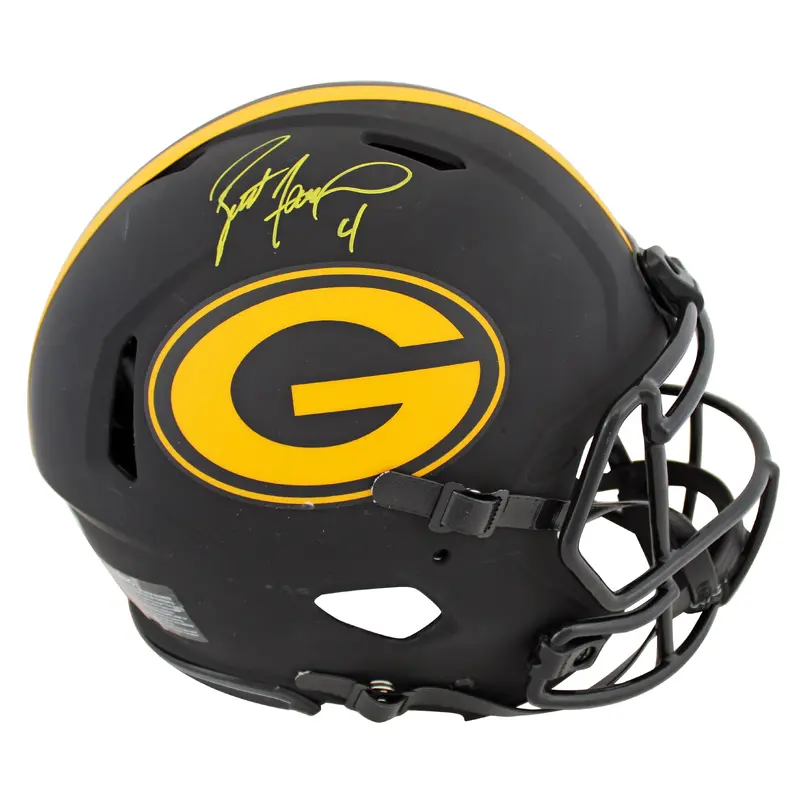 Packers Brett Favre Signed Eclipse Full Size Speed Proline Helmet BAS Witnessed