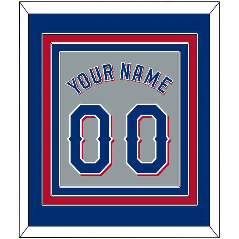Texas Name & Number - Road Gray (2020-2023) - Triple Mat 2
