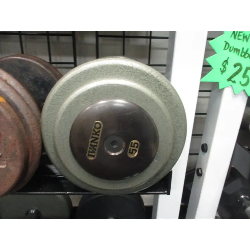 Used Ivanko 55lb Fixed Dumbbell