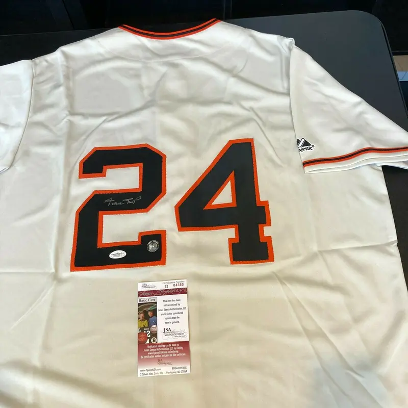 Willie Mays Signed Authentic San Francisco Giants Jersey With JSA COA