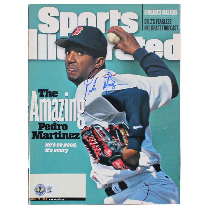 Red Sox Pedro Martinez Signed 1998 Sports Illustrated Magazine BAS #BP56153