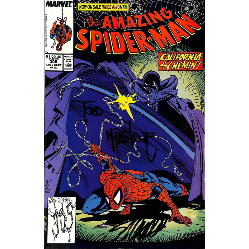 Stan Lee & Todd McFarlane Signed The Amazing Spider-Man #305 Comic BAS #E35333