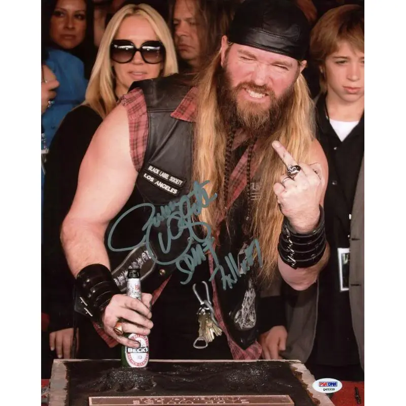 Zakk Wylde Black Label Society Signed Authentic 11X14 Photo PSA/DNA #Q45339
