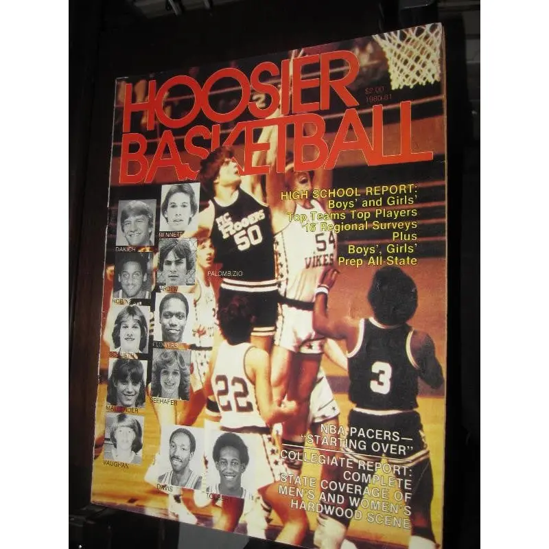 1980-81 Hoosier Basketball Magazine, Dan Palombizio Cover