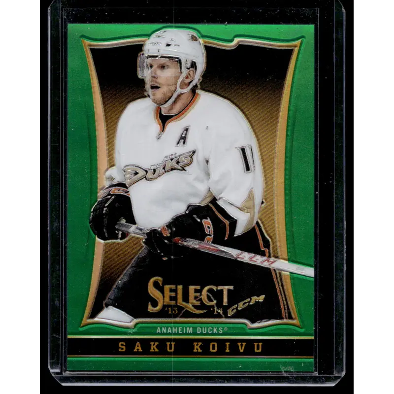 2013-14 Panini Select - Green Prizm - Saku Koivu #13 /25