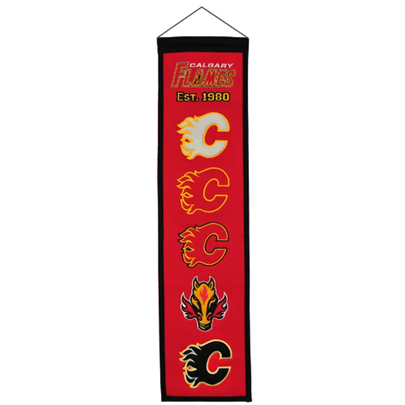 Calgary Flames Logo Evolution Heritage Banner