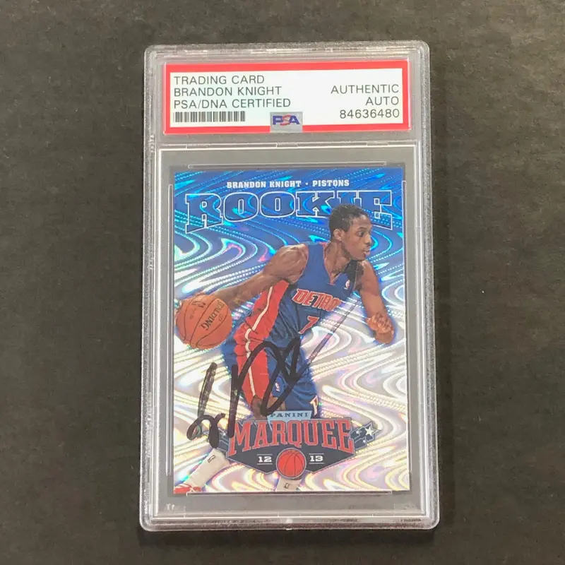 2012-13 Panini Marquee #164 Brandon Knight Signed Card AUTO PSA Slabbed Pistons