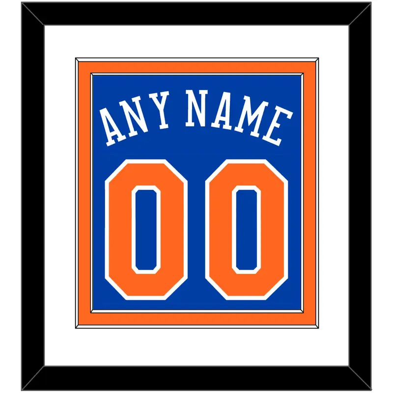 New York Name & Number - Road Blue - Double Mat 1