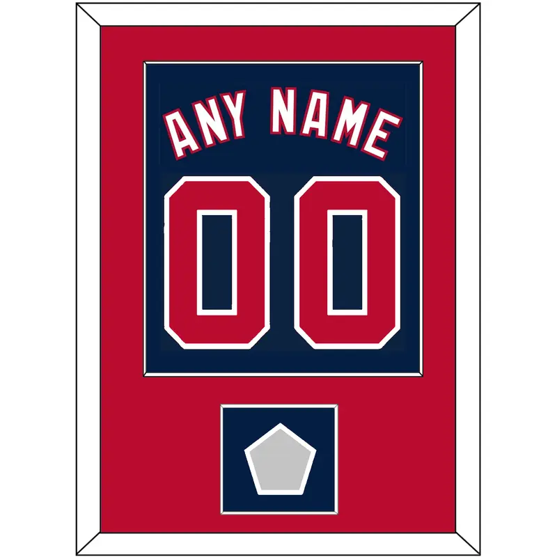 Washington Name, Number & 2019 World Series Jersey Patch - Alternate Blue - Single Mat 2
