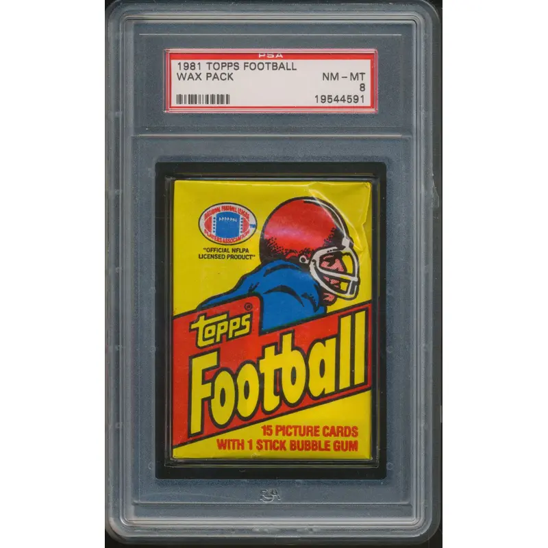 1981 Topps Football Unopened Wax Pack PSA 8