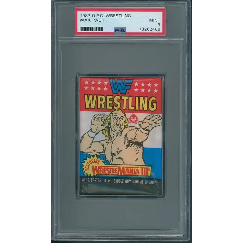 1987 OPC O-Pee-Chee WWF Wrestling Unopened Wax Pack PSA 9