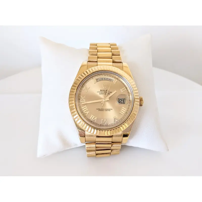 ROLEX 1999 GENTS 18K DAYDATE II 218238 WITH BOX 218.0 GRAMS