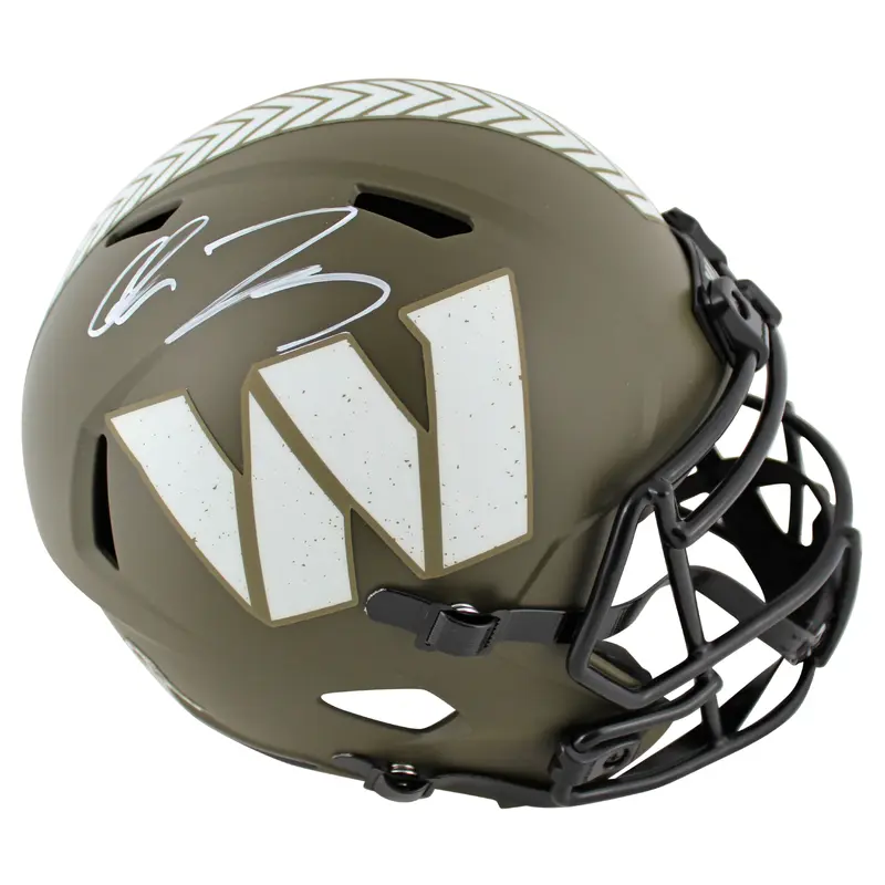 Commanders Chase Young Signed Salute To Service Full Size Speed Rep Helmet BAS