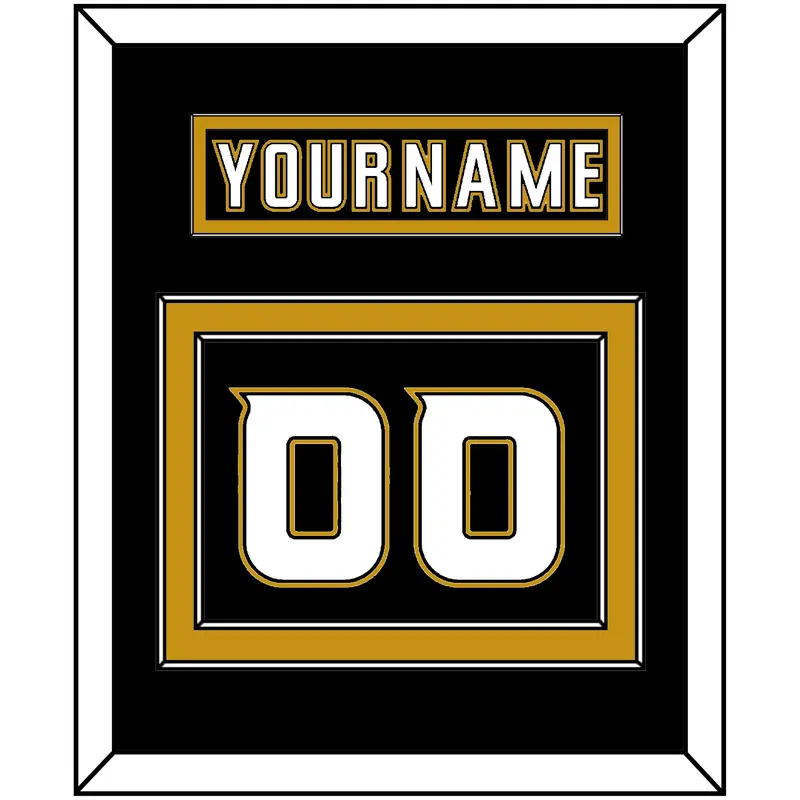 Anaheim Nameplate & Number (Back) - Home Black (2006-2014) - Double Mat 3