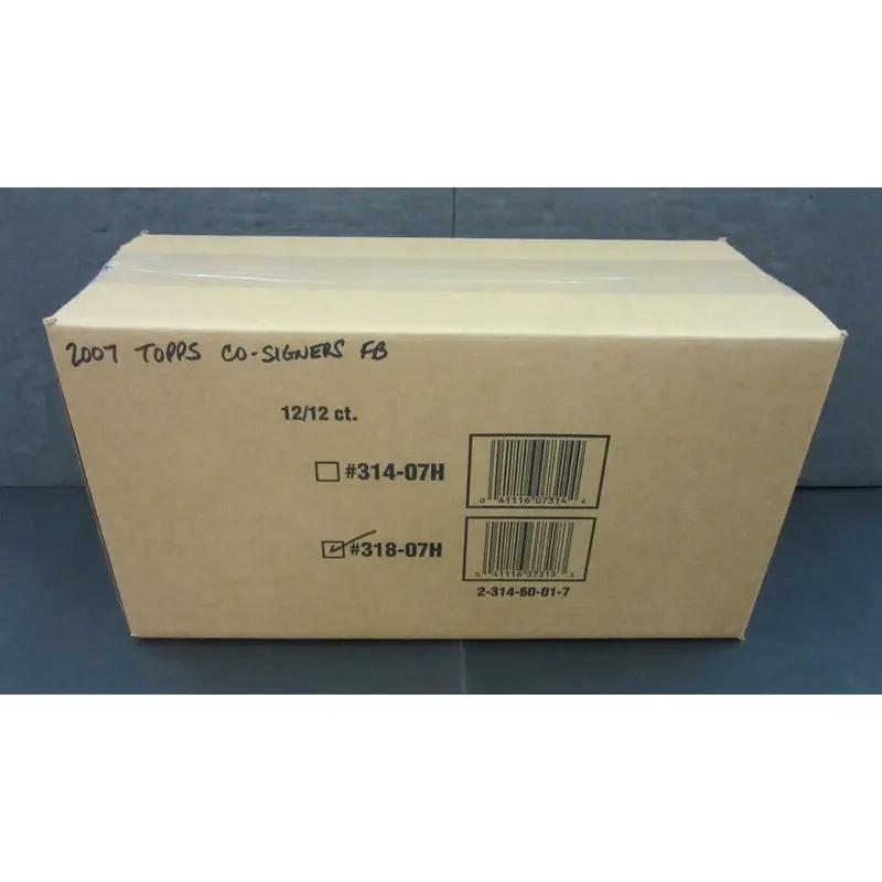 2007 Topps Co-Signers Football Case (Hobby) (12 Box)