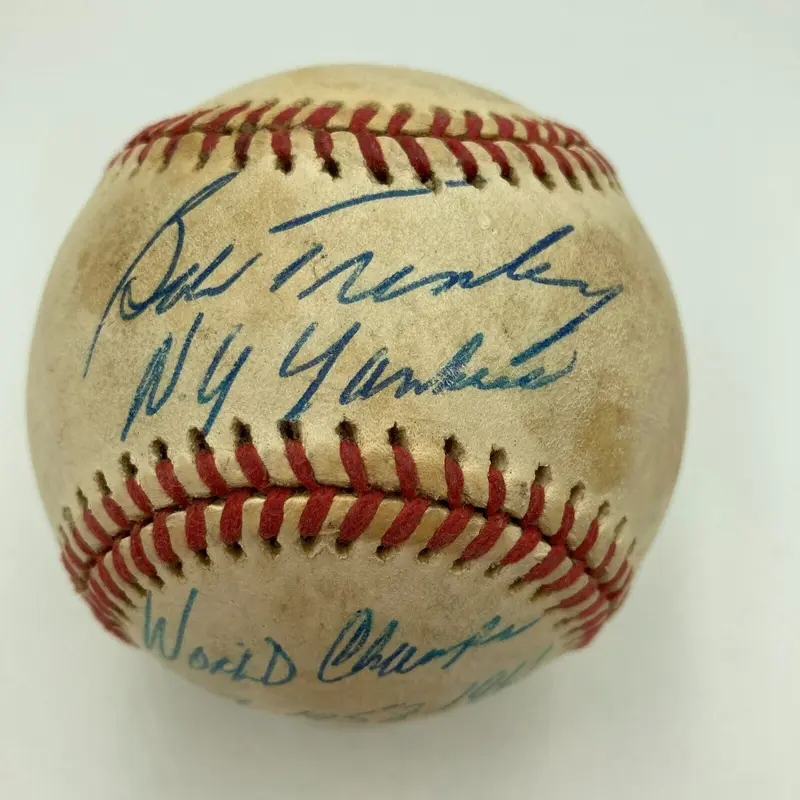 Bob Turley Yankees World Series Champs Signed Official American League Baseball