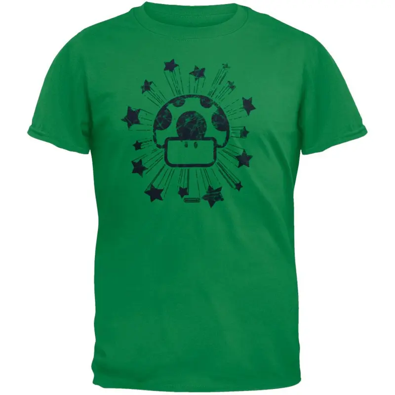 Nintendo - Mushroom Star Distressed T-Shirt