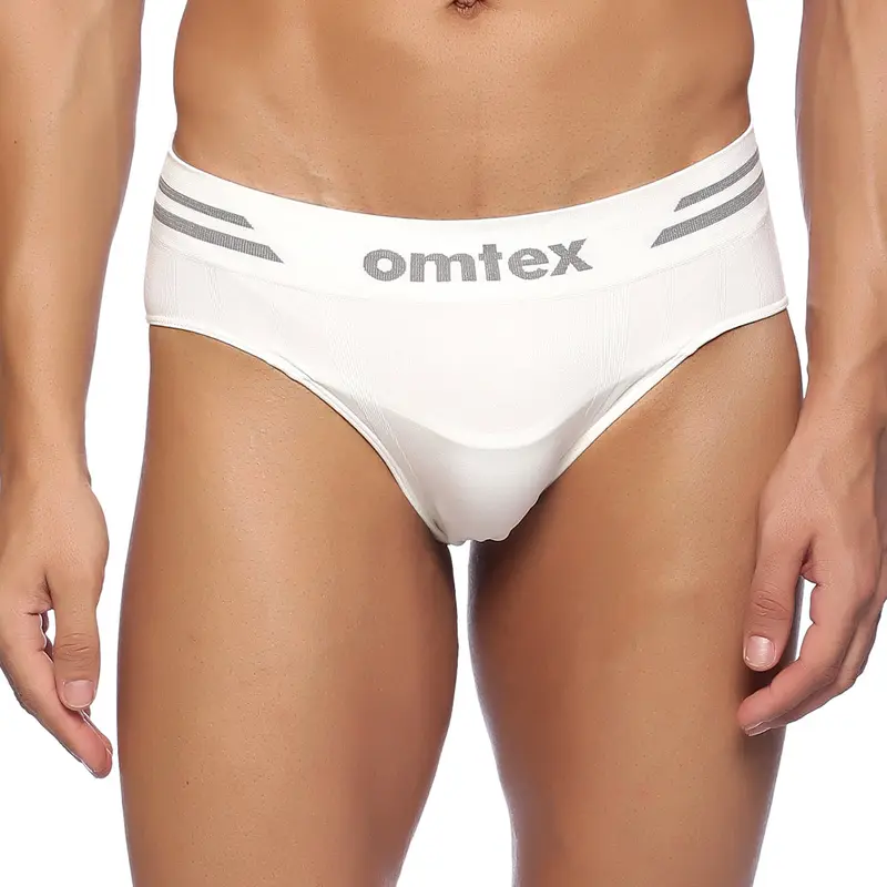 Omtex Sports Brief Seamless Supporter White Men'S | Kibi Sports