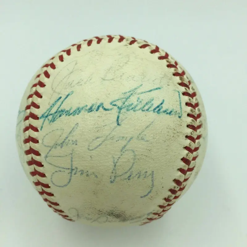 Rare 1961 All Star Game Team Signed Baseball Mickey Mantle & Roger Maris JSA COA