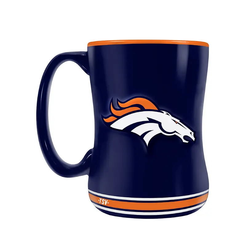 NFL Denver Broncos Team Crest Sculpted Mug (14 oz)