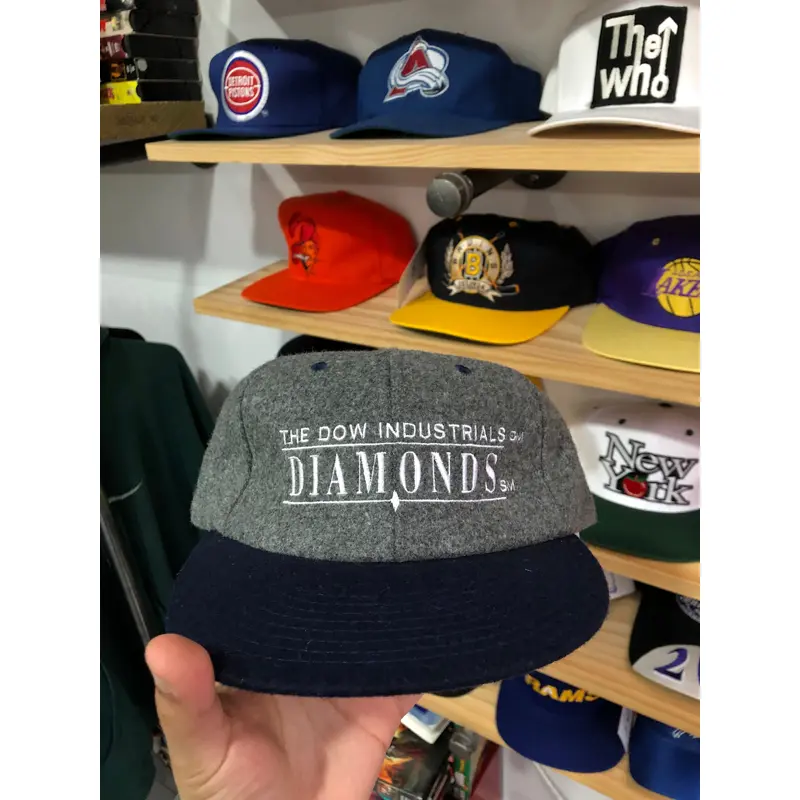 Vintage The Dow Industrial Diamonds Wool Strapback