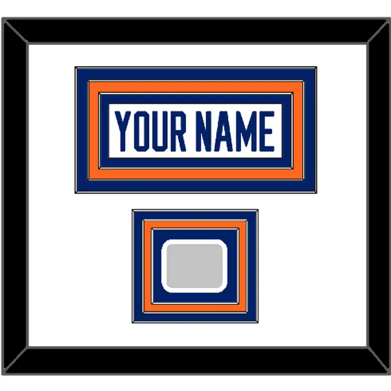 Edmonton Nameplate & Stanley Cup Champions Patch - Home White (1981-1994) - Triple Mat 1