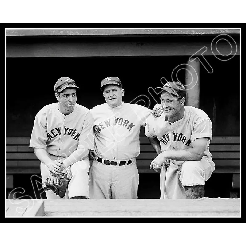 Lou Gehrig Joe Dimaggio 8X10 Photo - Joe McCarthy 1937 Yankees - 1718
