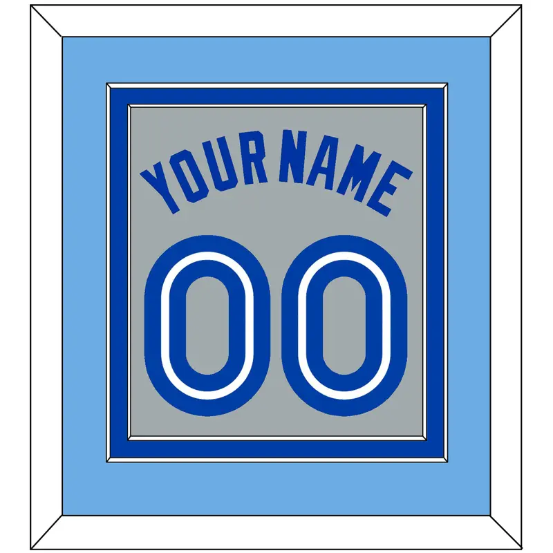 Toronto Name & Number - Road Gray (1989-1996) - Double Mat 3