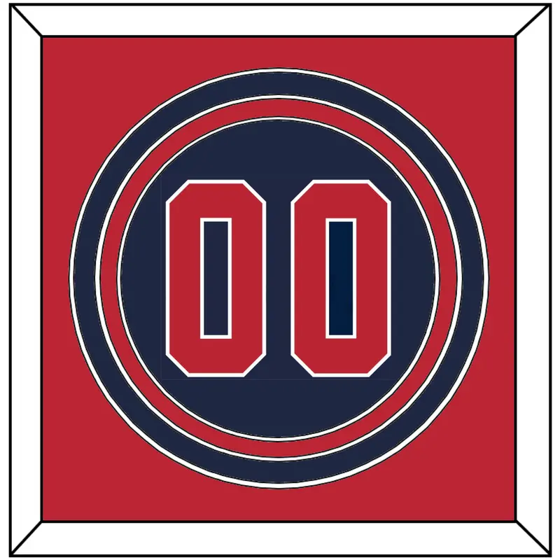United States Baseball Number - 2020/2021 Olympics Alternate Blue - Triple Mat 3