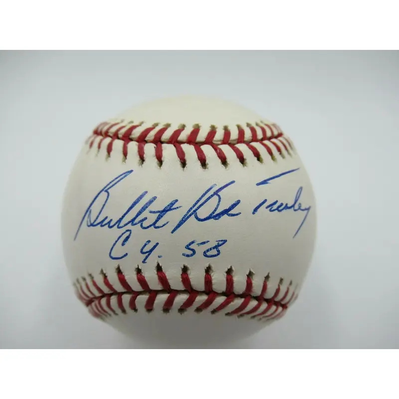 Bullet Bob Turley Cy Young 1958 Signed Autographed Major League Baseball Tristar