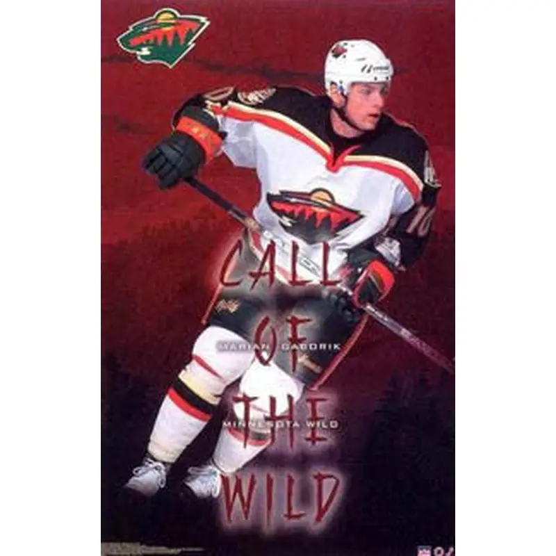 Marian Gaborik "Call of the Wild" Minnesota Wild NHL Action Poster - Starline 2001