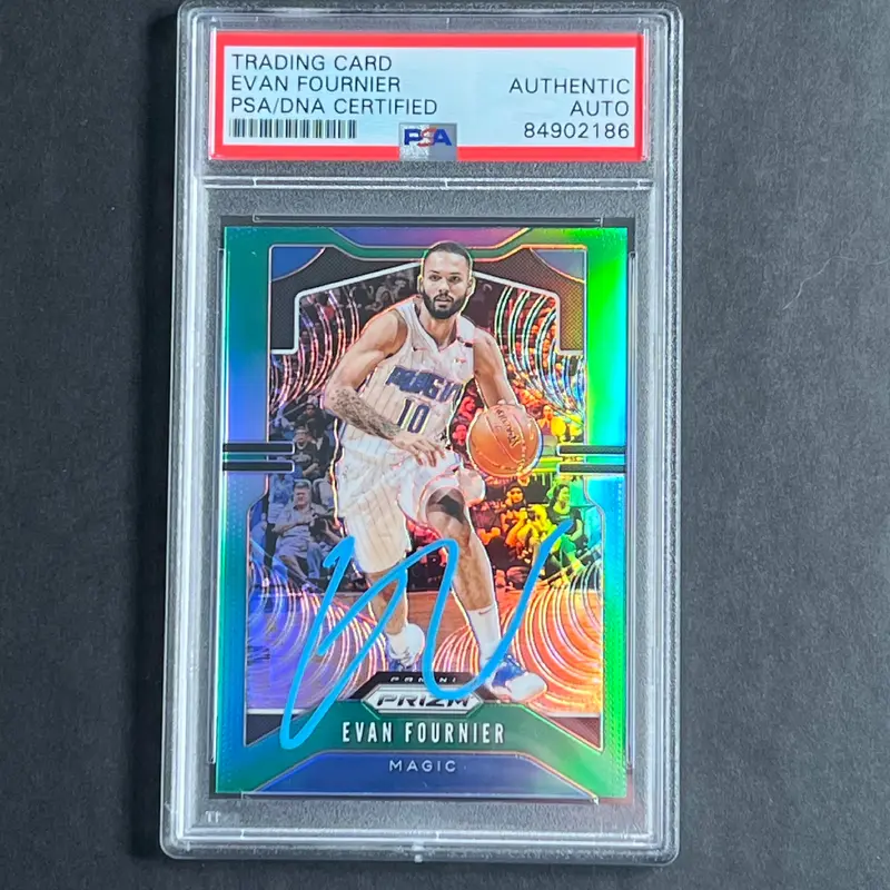 2019-20 Panini Prizm #192 Evan Fournier Signed Card AUTO PSA Slabbed Magic