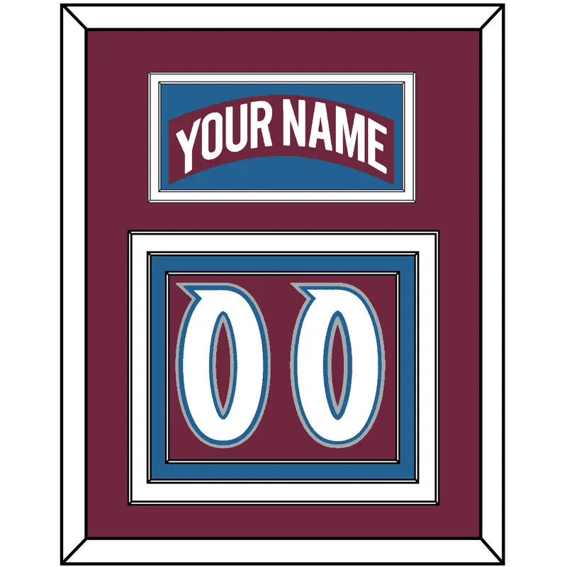 Colorado Nameplate & Number (Back) - Road Burgundy (1999-2001) - Triple Mat 3