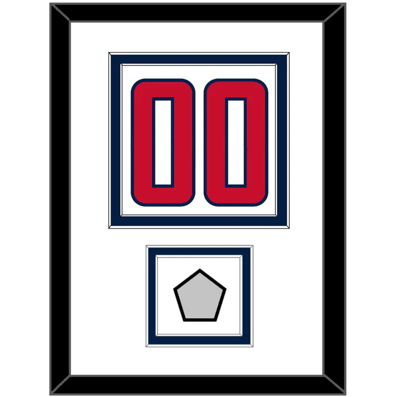 Washington Number (Back) & Stanley Cup Champions Patch - Road White - Double Mat 2