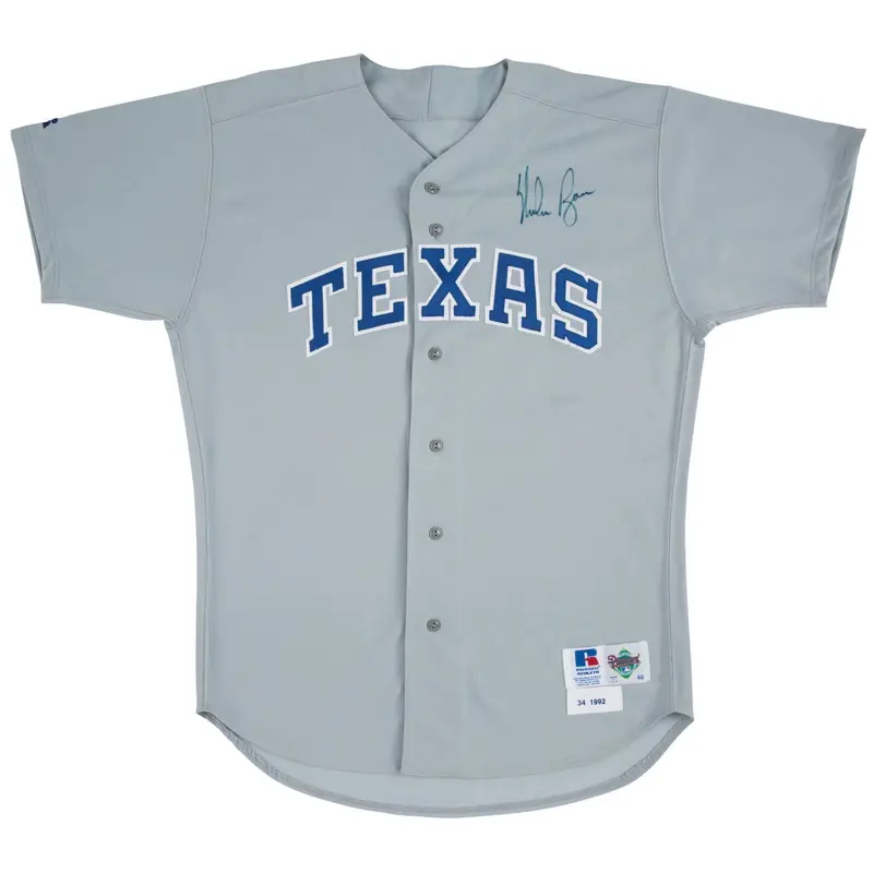 1992 Nolan Ryan Signed Game Issued Texas Rangers Jersey With PSA DNA COA
