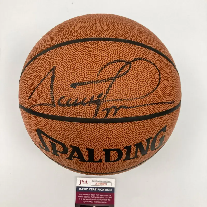 Scottie Pippen Signed Spalding Official NBA Basketball With JSA COA